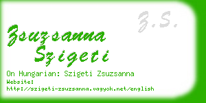 zsuzsanna szigeti business card